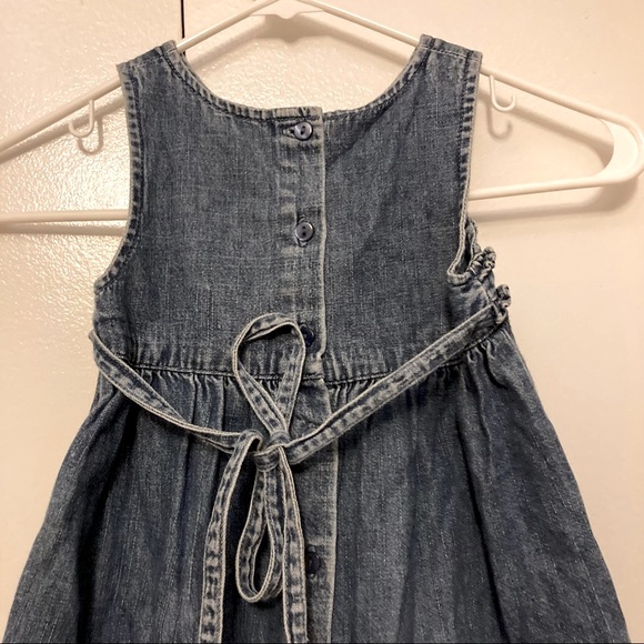 TALBOTS KIDS Blue Denim Ruffled Dress Girls 18months - Picture 6 of 14